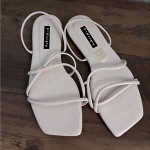 Strappy White Sandals